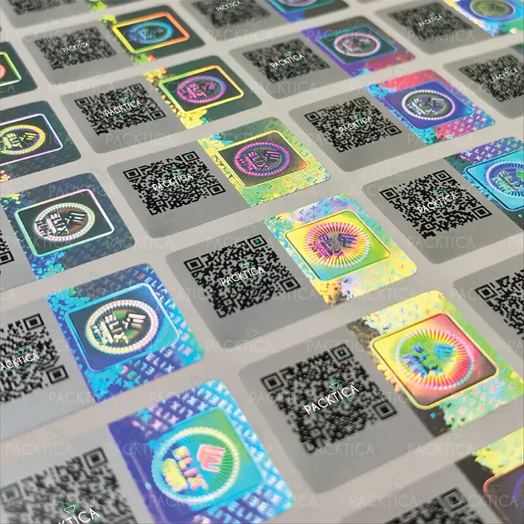 QR Code Hologram Sticker
